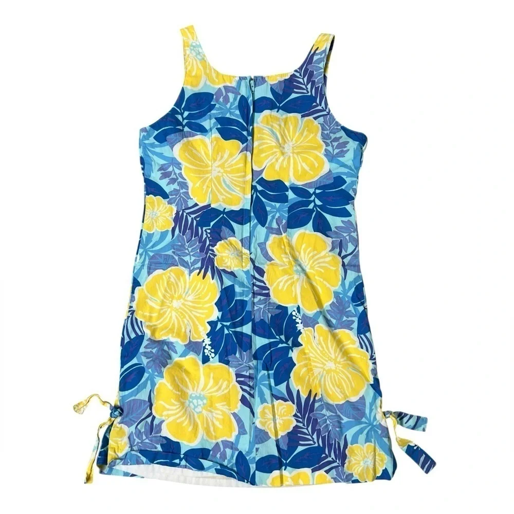 Lilly Pulitzer Yellow and Blue Scoop Neck Sundress